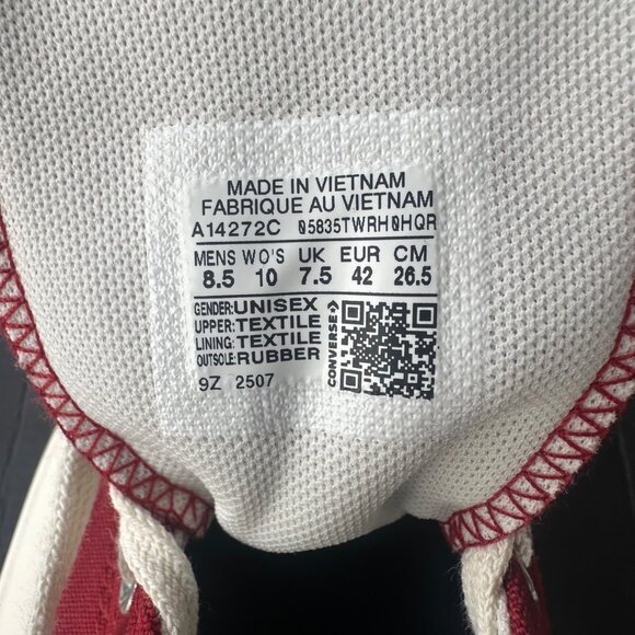 ⭐Converse Run Star Hike Platform Color Pop Sz 10 Women Shoes Sneaker Red A14272C - Picture 11 of 11